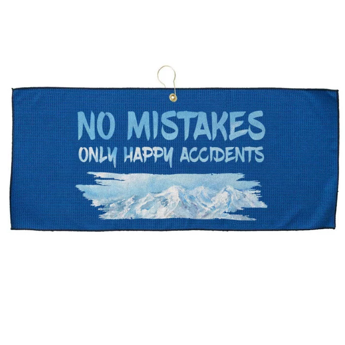 No Mistakes Only Happy Accidents Large Microfiber Waffle Golf Towel