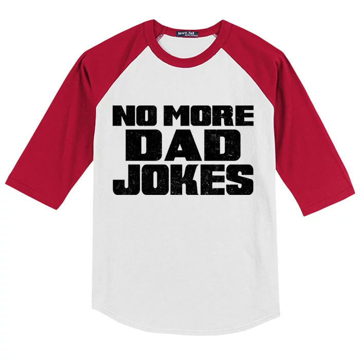 No More Dad Jokes Kids Colorblock Raglan Jersey