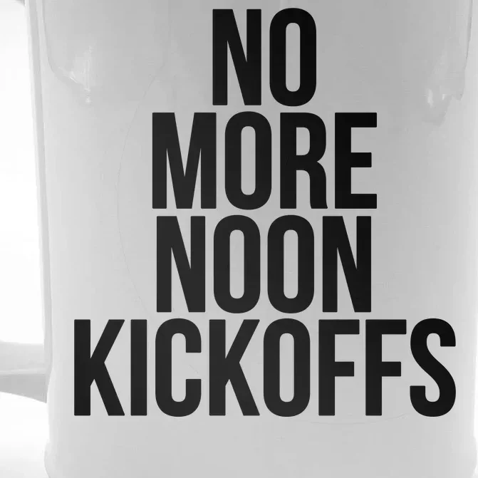 No More Noon Kickoffs Front & Back Beer Stein