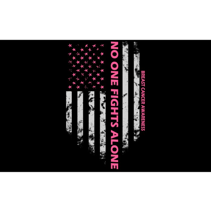 No One Fight Alone Breast Cancer Awareness Flag Bumper Sticker