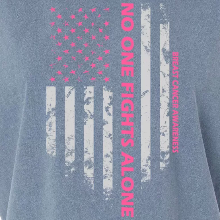 No One Fight Alone Breast Cancer Awareness Flag Garment-Dyed Women's Muscle Tee