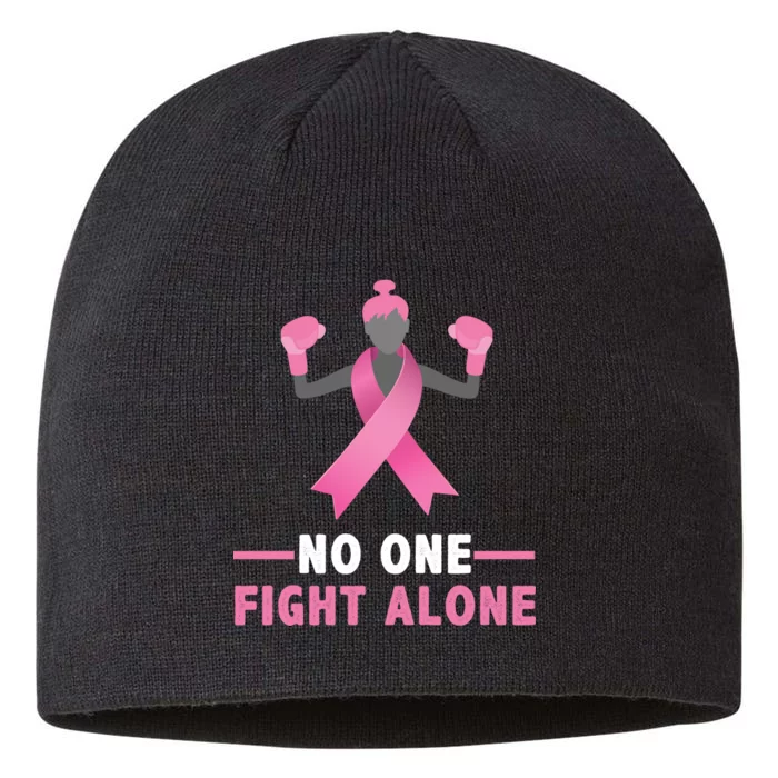 No One Fights  Alone Breast Cancer 8 1/2in Sustainable Knit Beanie