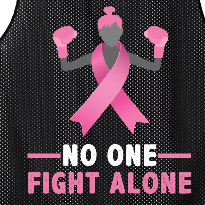 No One Fights  Alone Breast Cancer Mesh Reversible Basketball Jersey Tank