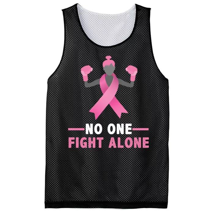 No One Fights  Alone Breast Cancer Mesh Reversible Basketball Jersey Tank