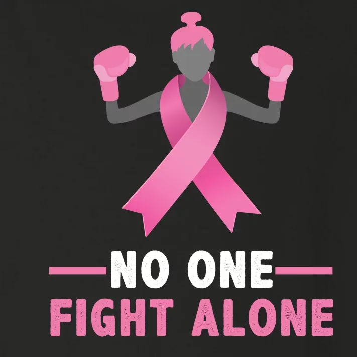 No One Fights  Alone Breast Cancer Toddler Long Sleeve Shirt