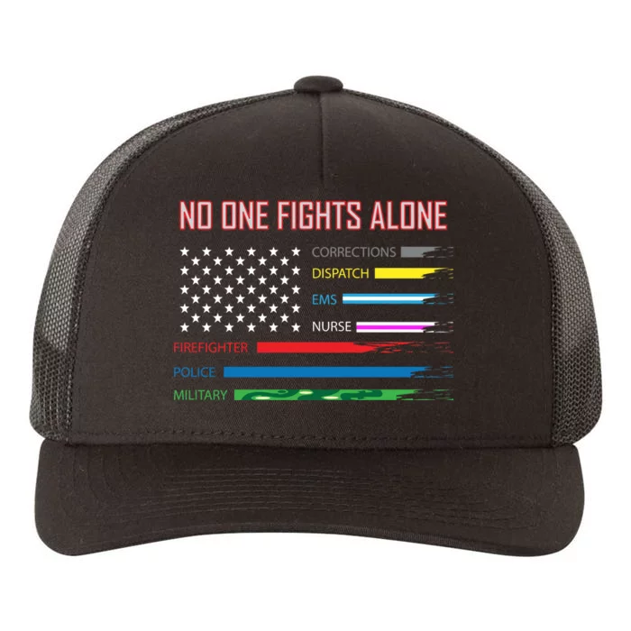 No One Fights Alone Yupoong Adult 5-Panel Trucker Hat