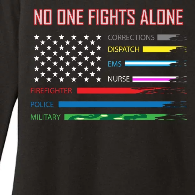 No One Fights Alone Womens CVC Long Sleeve Shirt