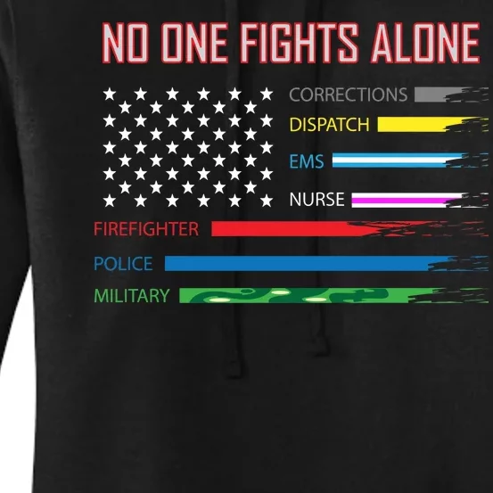 No One Fights Alone Women's Pullover Hoodie