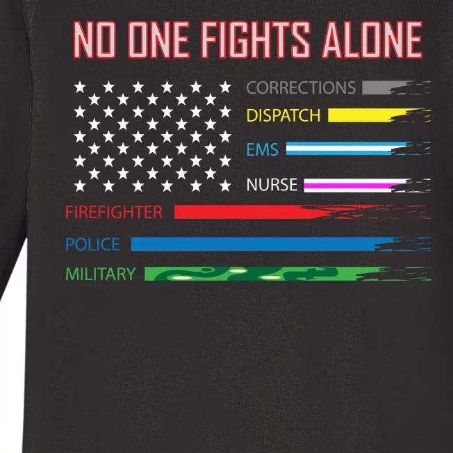 No One Fights Alone Baby Long Sleeve Bodysuit