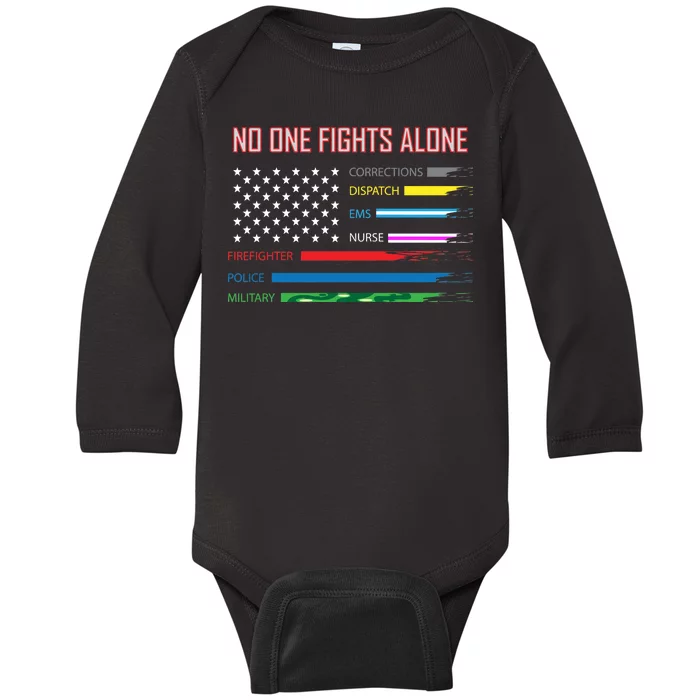 No One Fights Alone Baby Long Sleeve Bodysuit