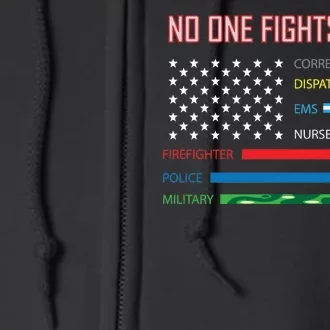 No One Fights Alone Full Zip Hoodie