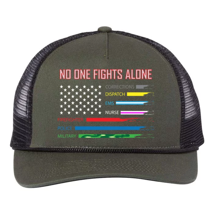 No One Fights Alone Retro Rope Trucker Hat Cap