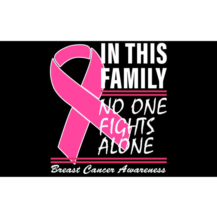 No One Fights Alone Breast Cancer Awareness Ribbon Bumper Sticker