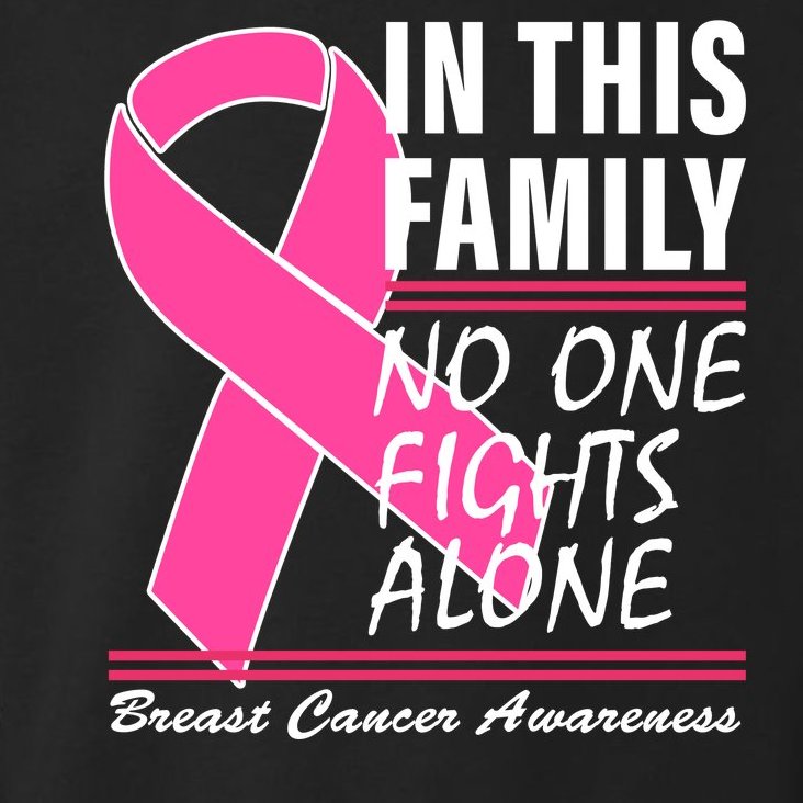 No One Fights Alone Breast Cancer Awareness Ribbon Toddler Hoodie
