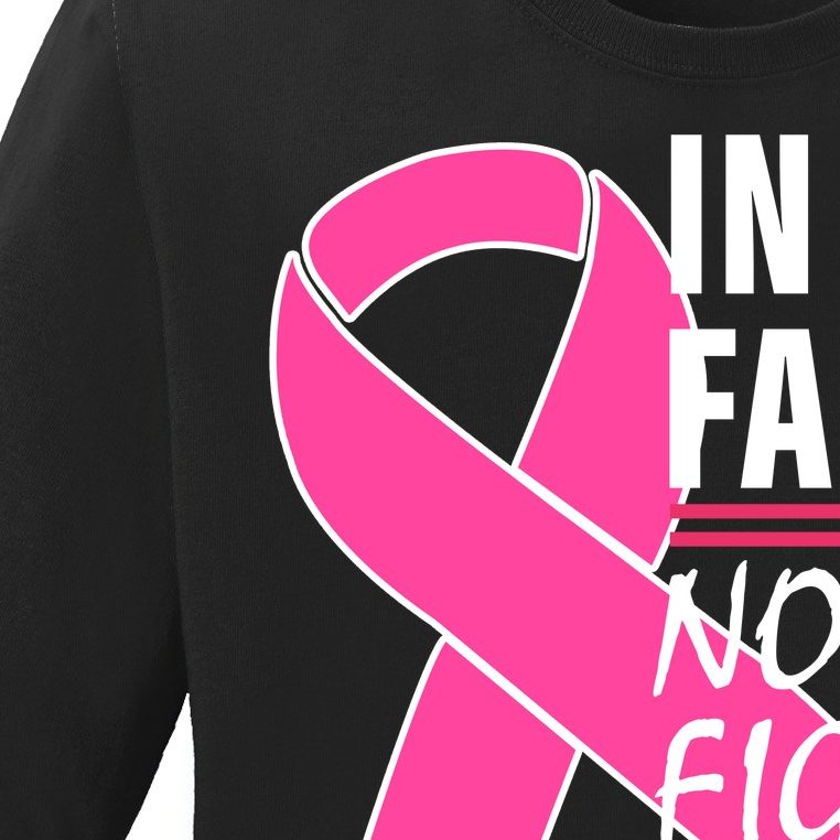 No One Fights Alone Breast Cancer Awareness Ribbon Ladies Missy Fit Long Sleeve Shirt