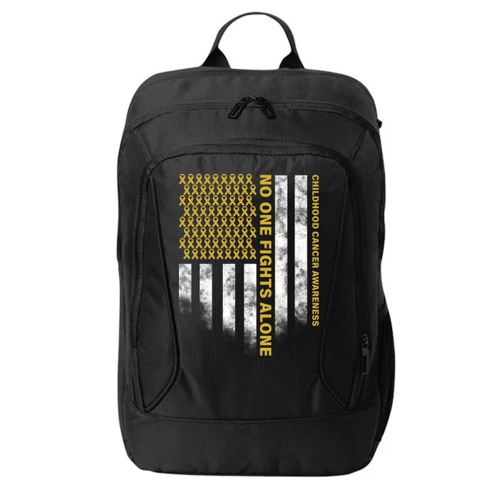 No One Fights Alone Childhood Cancer City Backpack