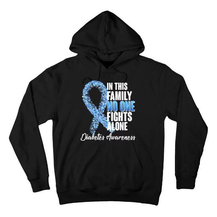 No One Fights Alone Diabetes Awareness Hoodie