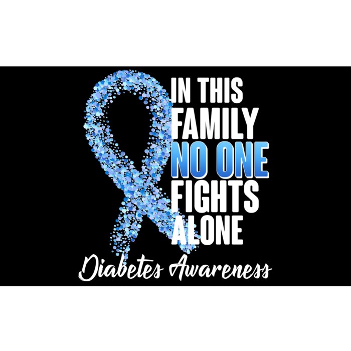 No One Fights Alone Diabetes Awareness Bumper Sticker