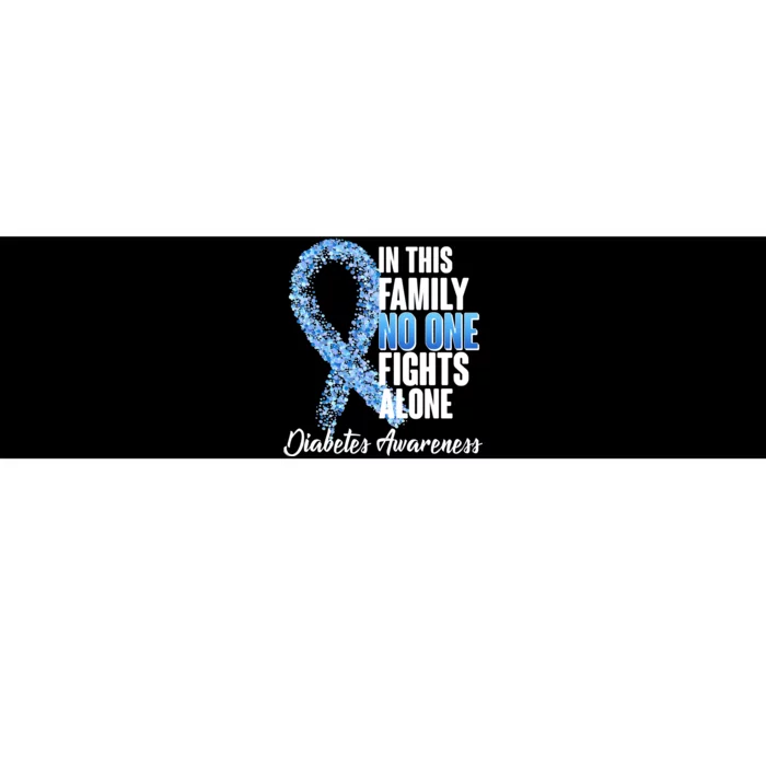 No One Fights Alone Diabetes Awareness Bumper Sticker