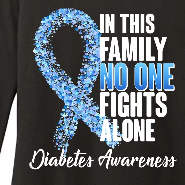 No One Fights Alone Diabetes Awareness Womens CVC Long Sleeve Shirt