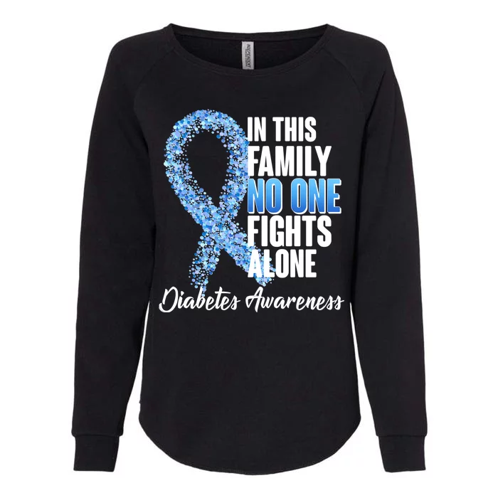 No One Fights Alone Diabetes Awareness Womens California Wash Sweatshirt