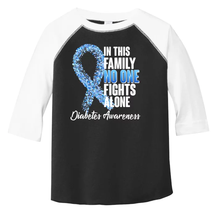 No One Fights Alone Diabetes Awareness Toddler Fine Jersey T-Shirt