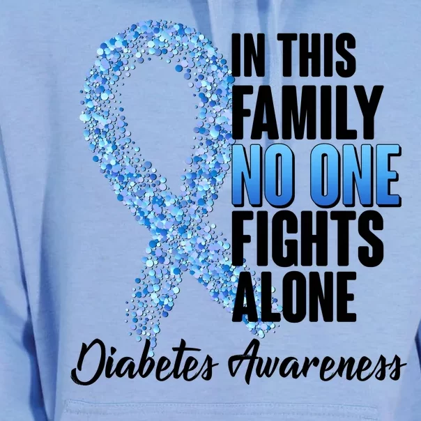 No One Fights Alone Diabetes Awareness Unisex Surf Hoodie