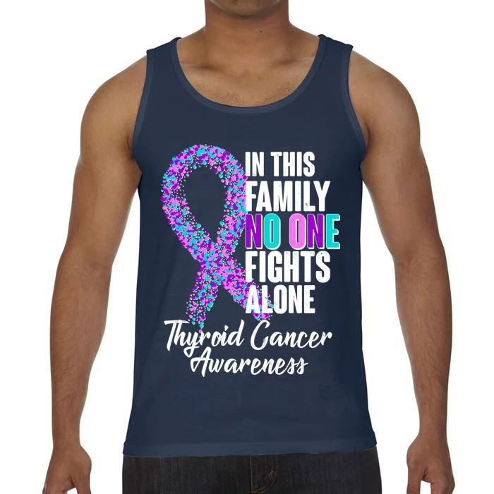 No One Fights Alone Thyroid Cancer Awareness Comfort Colors® Tank Top