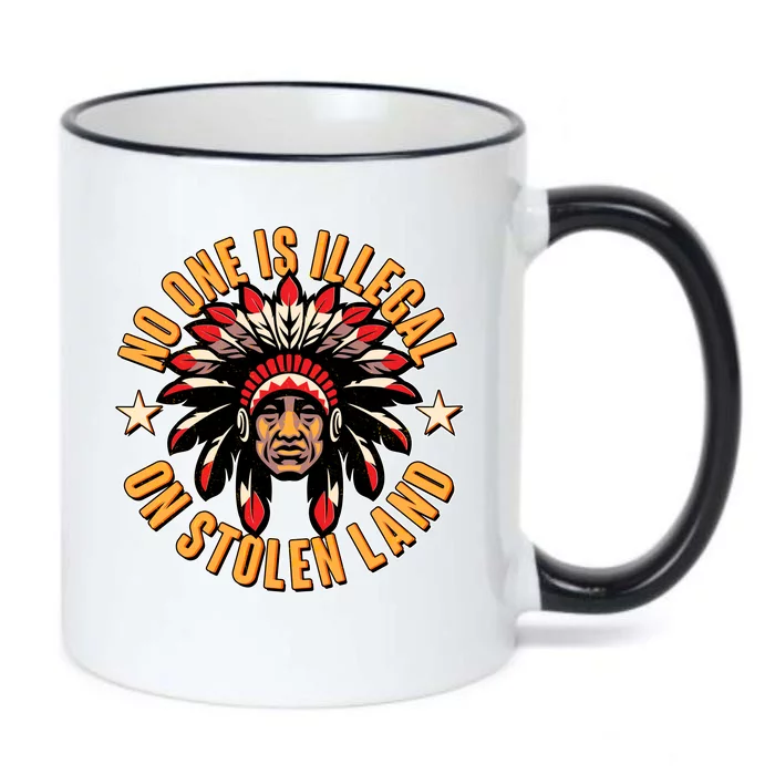 No One is Illegal On Stolen Land Black Color Changing Mug