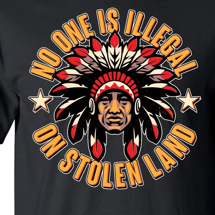 No One is Illegal On Stolen Land Tall T-Shirt