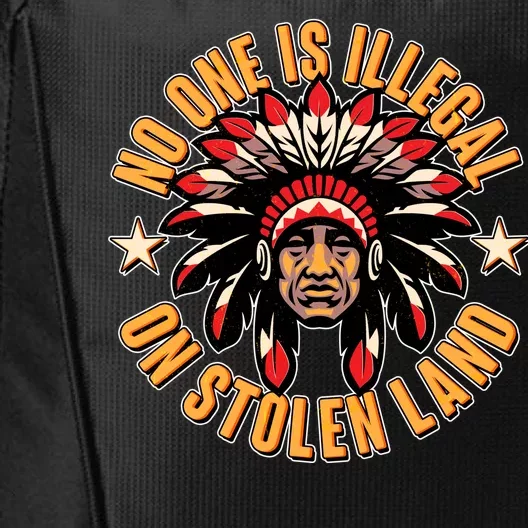 No One is Illegal On Stolen Land City Backpack