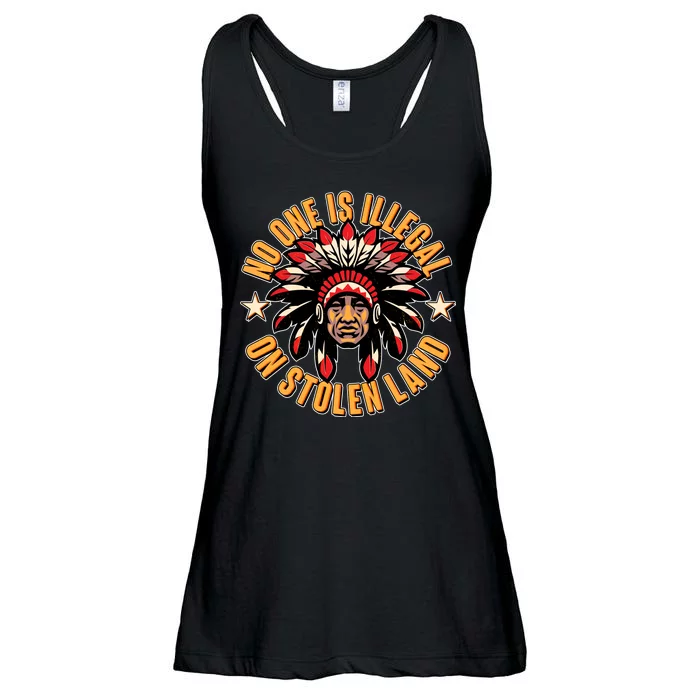 No One is Illegal On Stolen Land Ladies Essential Flowy Tank