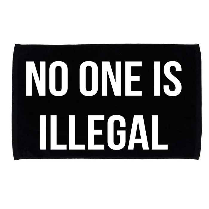 No One is Illegal Text Logo Microfiber Hand Towel