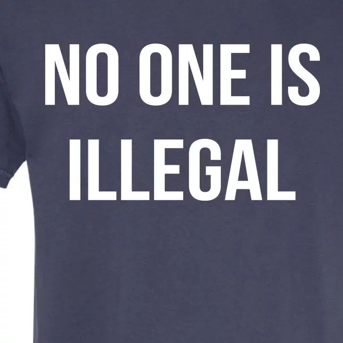 No One is Illegal Text Logo Garment-Dyed Heavyweight T-Shirt