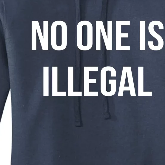 No One is Illegal Text Logo Women's Pullover Hoodie