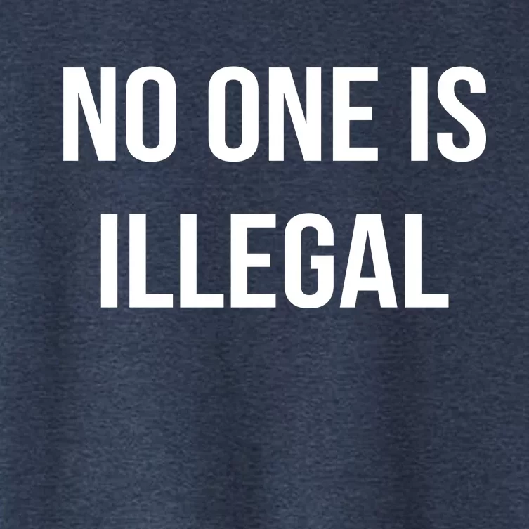 No One is Illegal Text Logo Women's Crop Top Tee