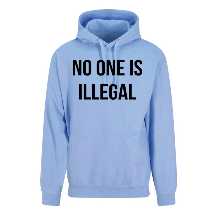 No One is Illegal Text Logo Unisex Surf Hoodie