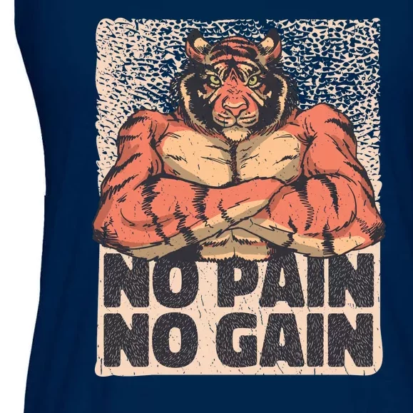 No Pain No Gain Strong Tiger Ladies Essential Flowy Tank