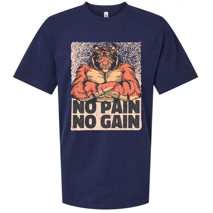 No Pain No Gain Strong Tiger Sueded Cloud Jersey T-Shirt