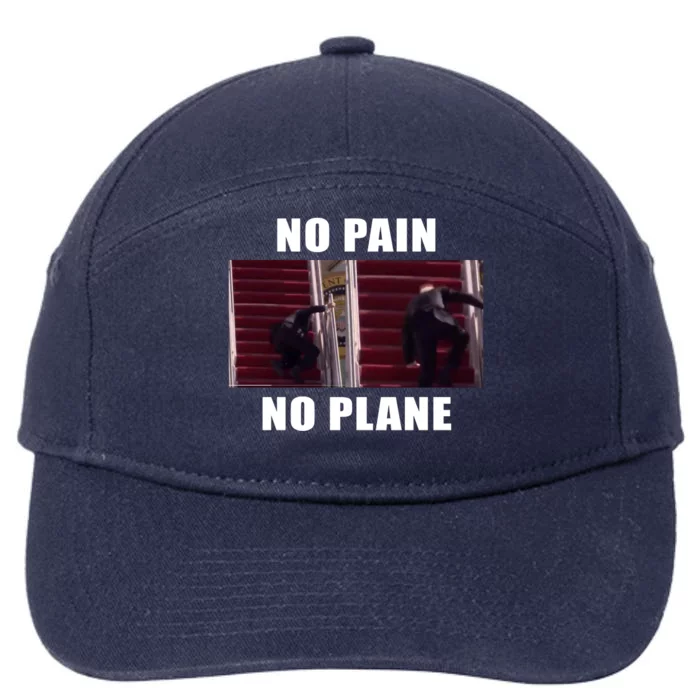 No Pain No Plane Funny Biden Stumbling Meme 7-Panel Snapback Hat