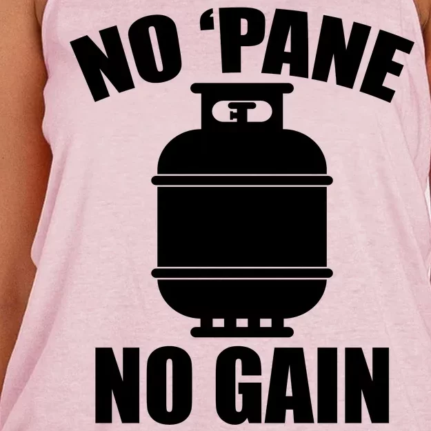 No 'Pane No Gain Propane Women's Knotted Racerback Tank