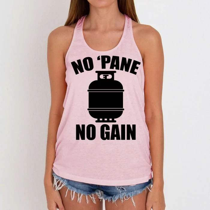 No 'Pane No Gain Propane Women's Knotted Racerback Tank