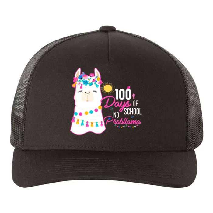 No Probllama 100 Days Of School Yupoong Adult 5-Panel Trucker Hat