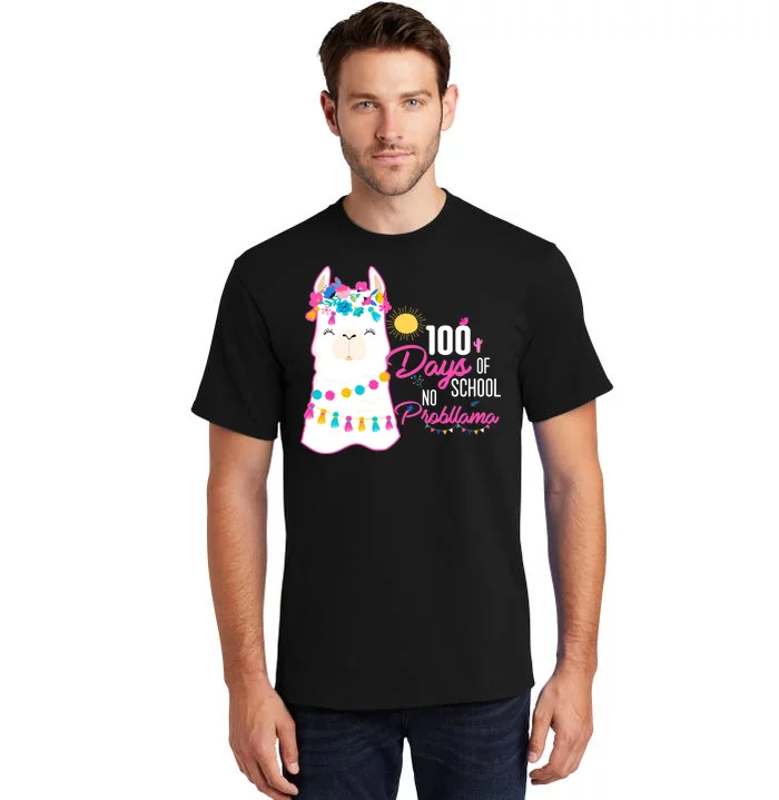 No Probllama 100 Days Of School Tall T-Shirt