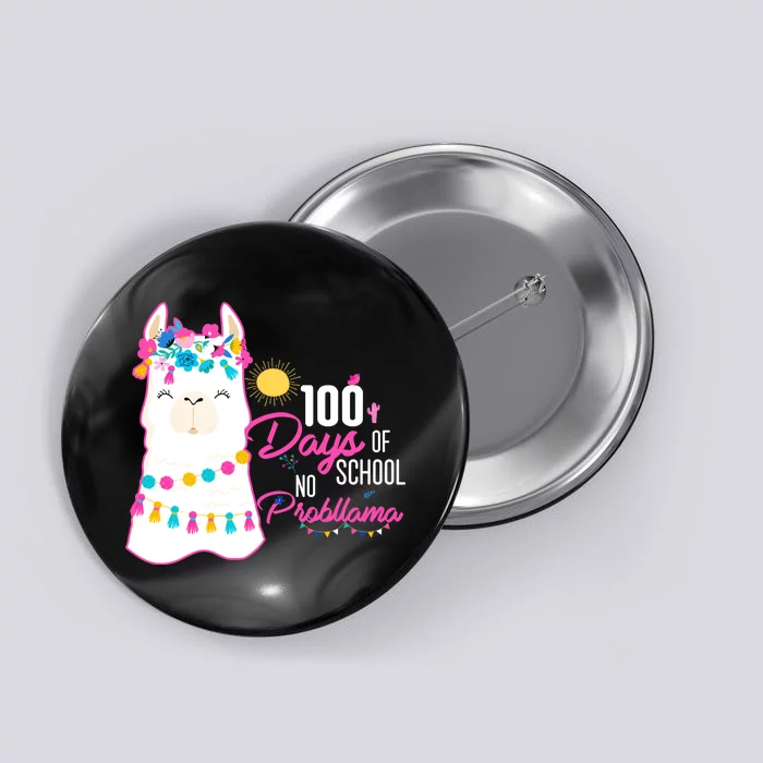 No Probllama 100 Days Of School Button