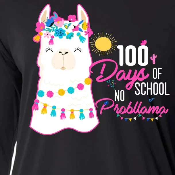 No Probllama 100 Days Of School Cooling Performance Long Sleeve Crew