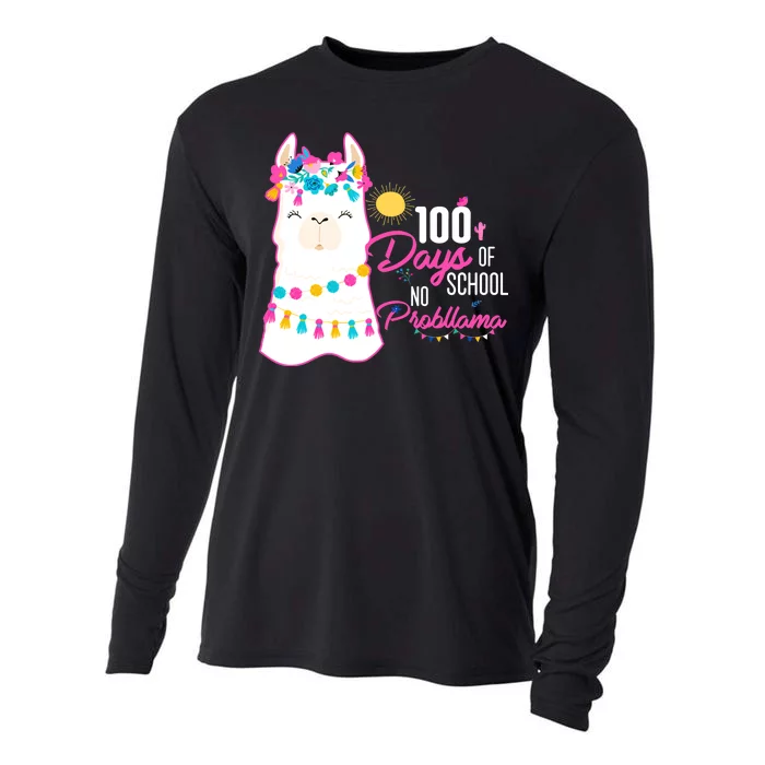 No Probllama 100 Days Of School Cooling Performance Long Sleeve Crew