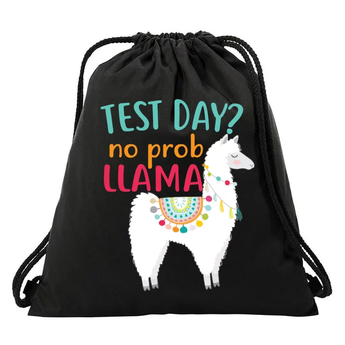 No Probllama Rock The Test Funny Drawstring Bag