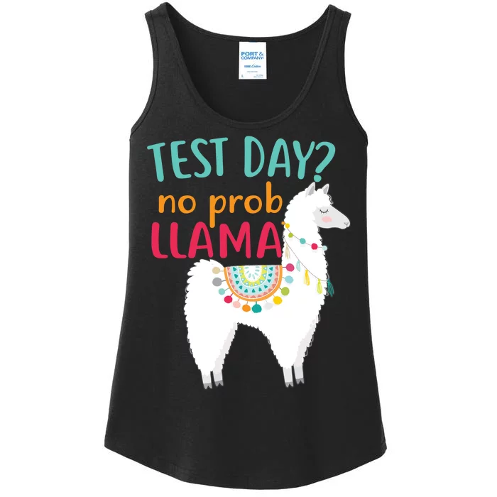 No Probllama Rock The Test Funny Ladies Essential Tank