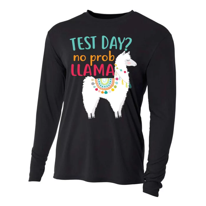 No Probllama Rock The Test Funny Cooling Performance Long Sleeve Crew